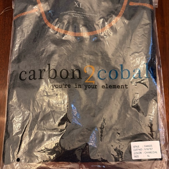 Men's Dark Gray Organic Crew Neck Shirt - Picture 7 of 8